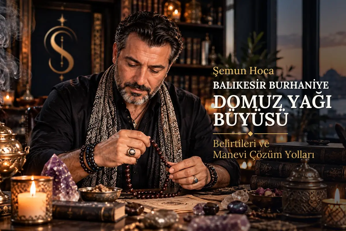 Balıkesir Burhaniye Domuz Yağı Büyüsü – Şemun Hoca rehberi (temsili görsel)
