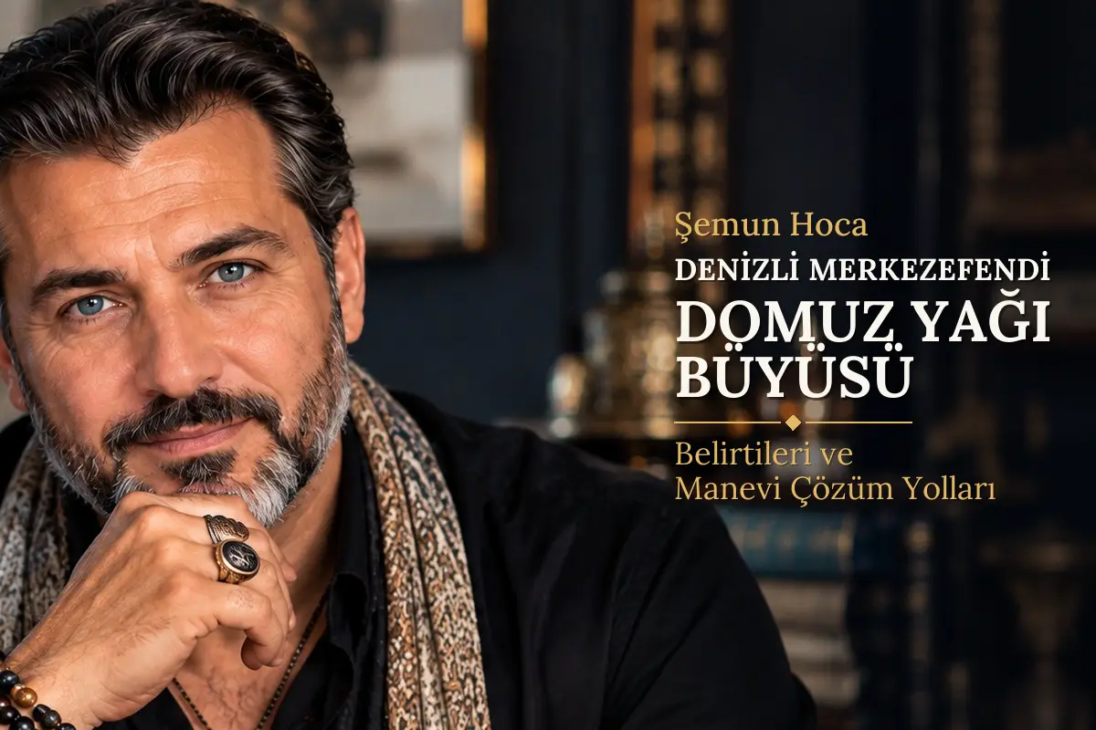 Denizli Merkezefendi Domuz Yağı Büyüsü – Şemun Hoca rehberi (temsili görsel)