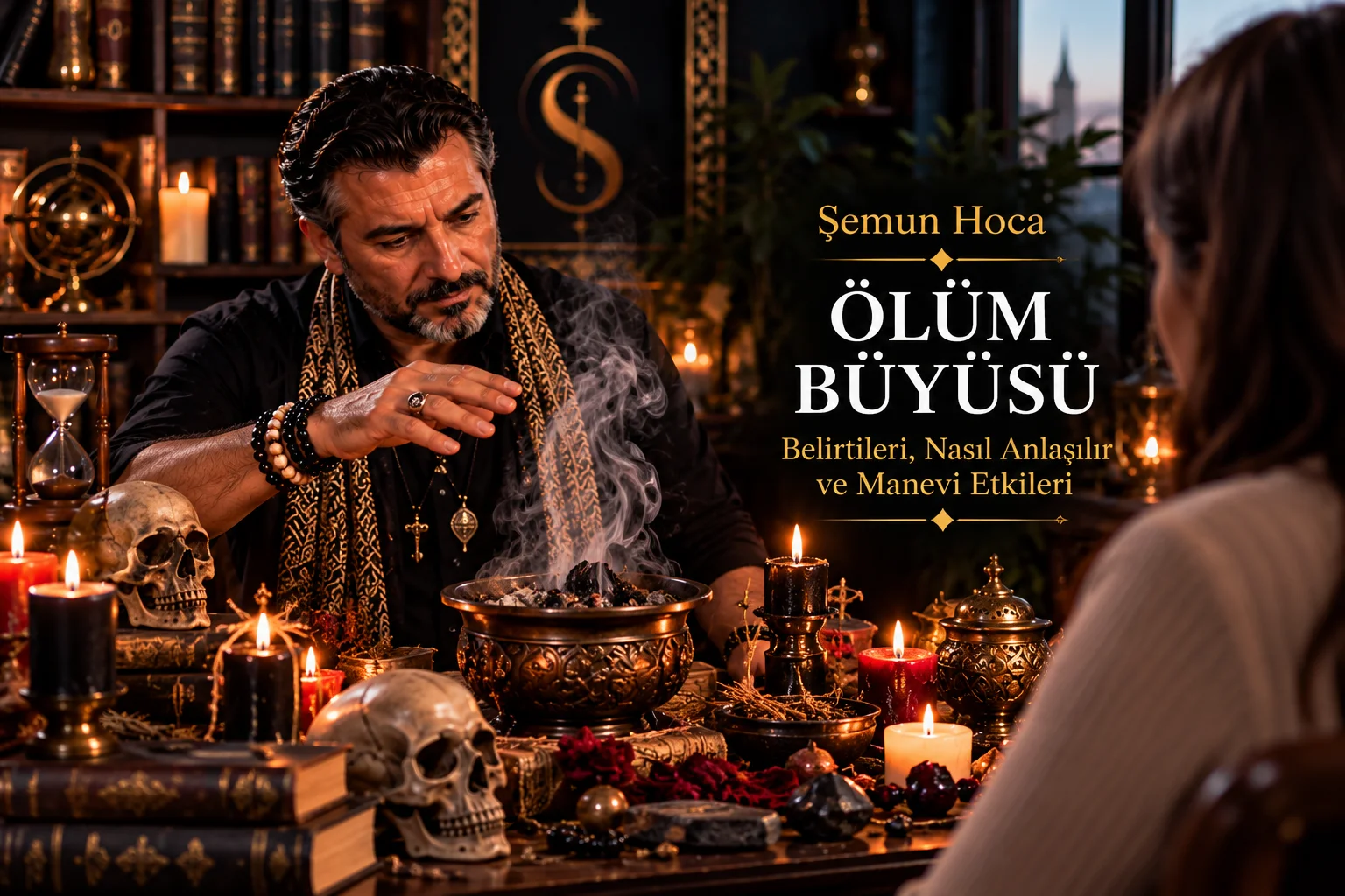 Ölüm Büyüsü hakkında geleneksel anlatıları açıklayan görsel (temsili)