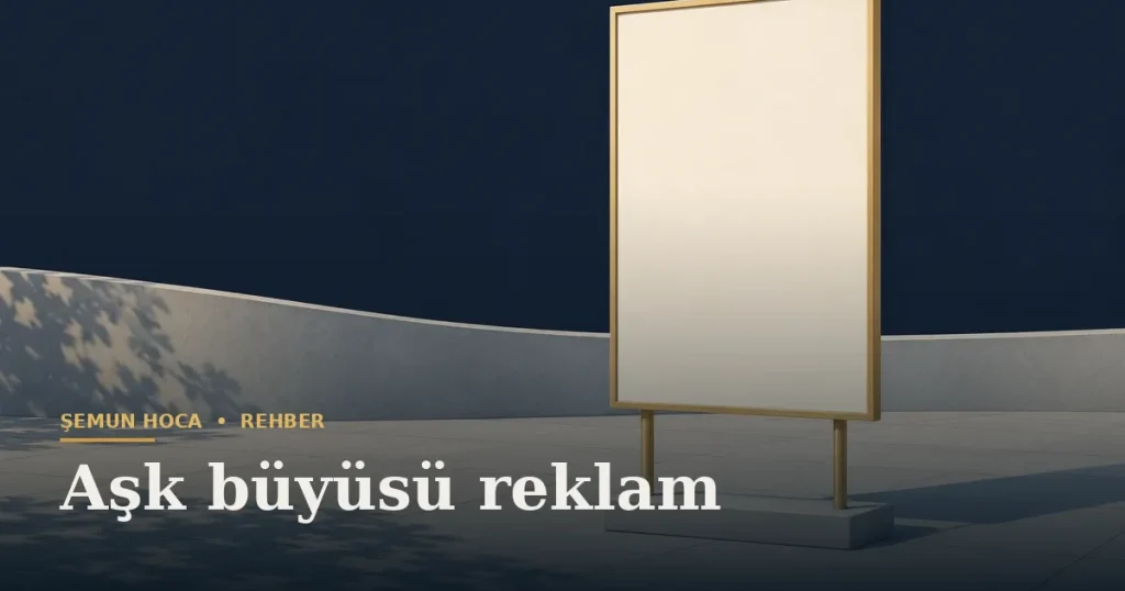 Aşk büyüsü reklam — Şemun Hoca bilgi rehberi başlıklı görseli