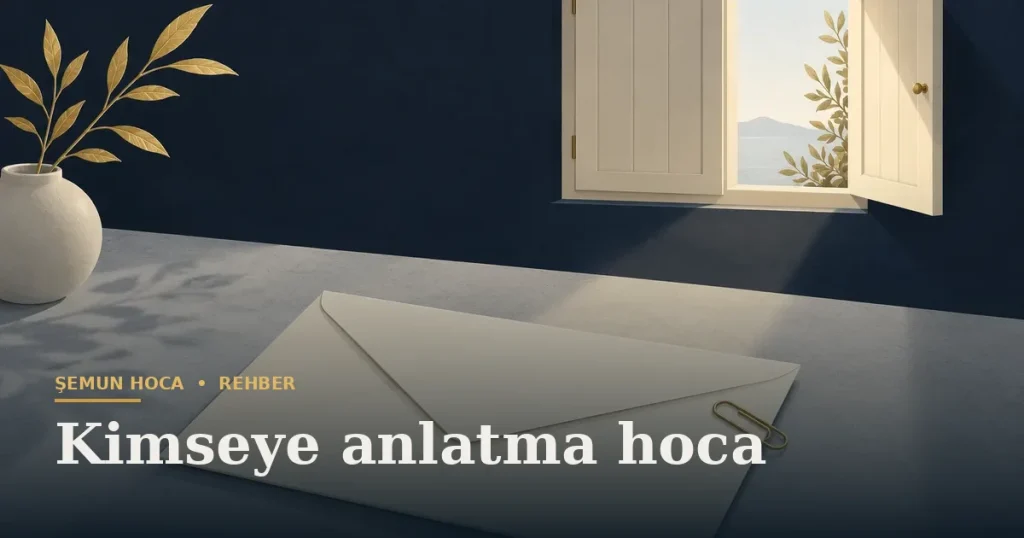 Kimseye anlatma hoca — Şemun Hoca bilgi rehberi başlıklı görseli