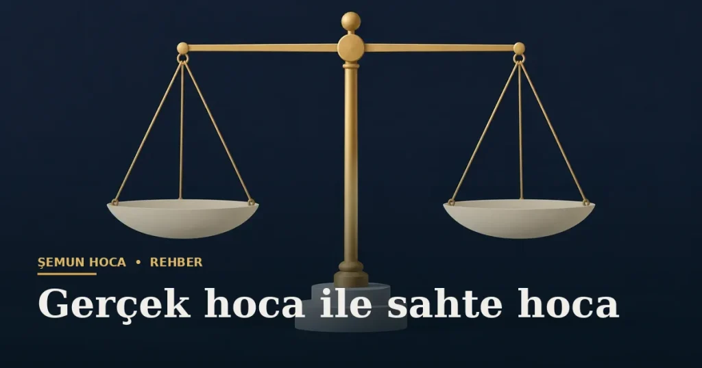 Gerçek hoca ile sahte hoca — Şemun Hoca bilgi rehberi başlıklı görseli