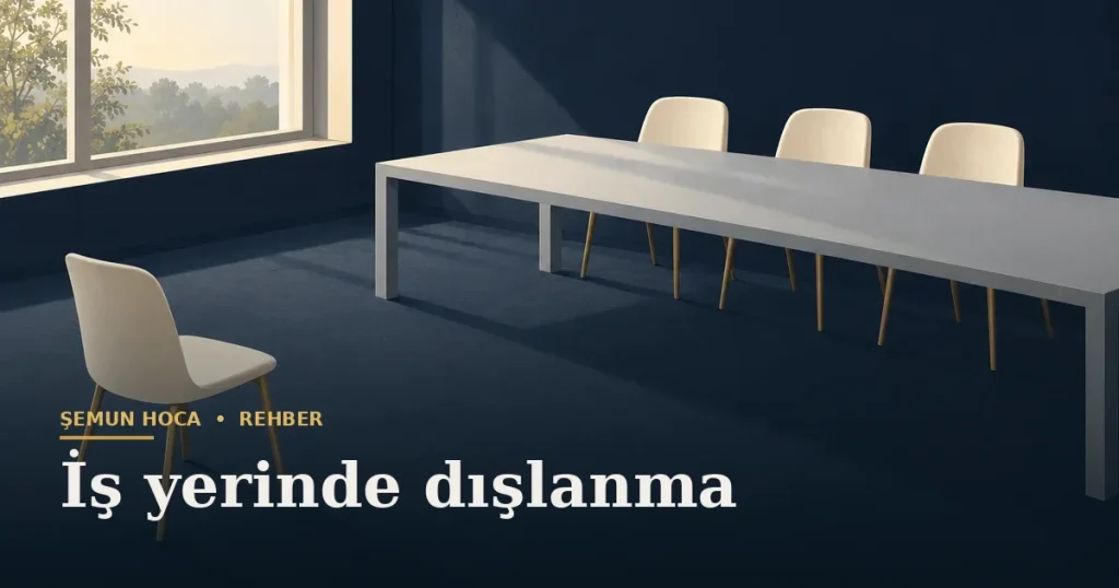 İş yerinde dışlanma — Şemun Hoca bilgi rehberi başlıklı görseli